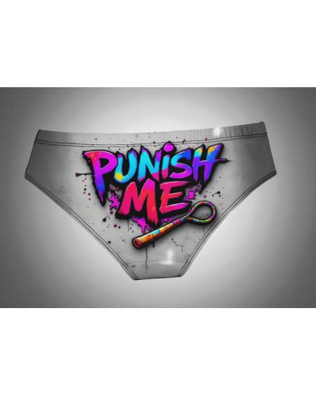 Punish?Me Panties  Grey High?Waist Hotwife Lingerie With