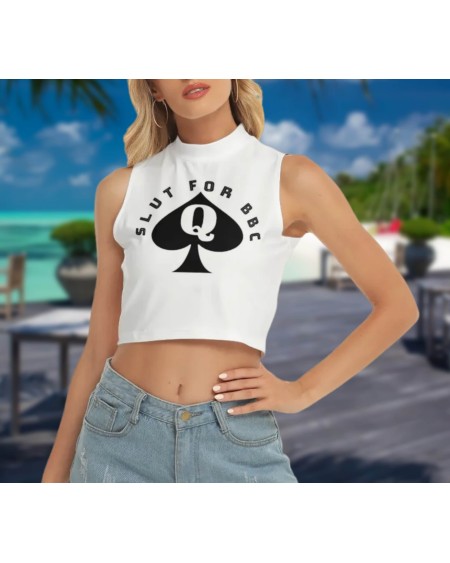 SLUT FOR BBC Croc top, queen off spades tshirt, qos t -