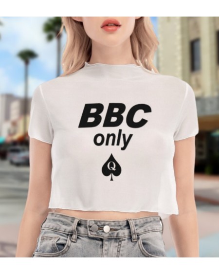 BBC ONLY Transparent croc top, queen off spades tshirt, qos