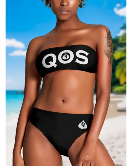 QOS Bikini Swimsuit, Slut clothing, cuckolding, hotwife