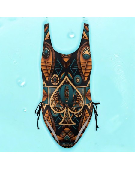 African Tribal QUEEN OF SPADES Swimsuit - Sexy Hotwife