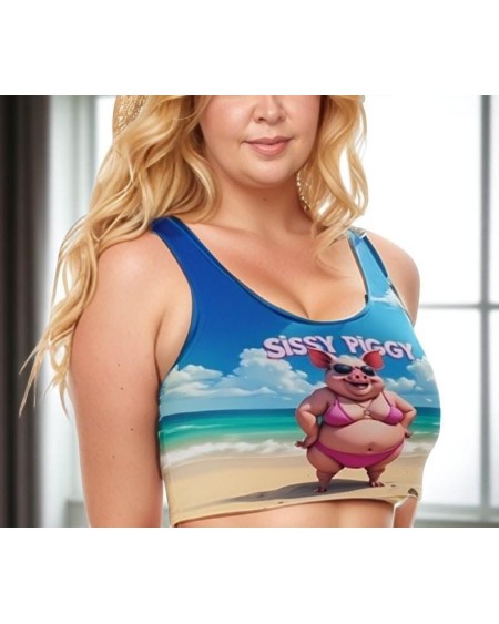 Sissy Piggy, Crop Top - Available In Plus Sizes - Wide