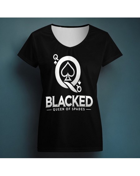 Bold Blacked Queen Of Spades T - Shirt - Empowering Women's