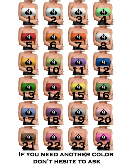 QUEEN OF SPADES Wrap Chest, 25 colors, top queen off spades,