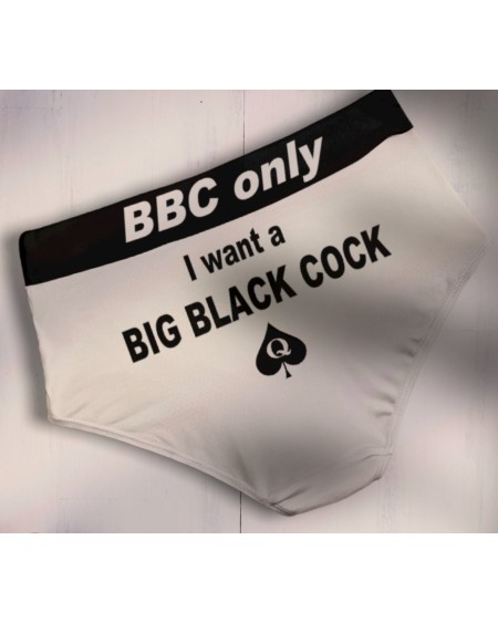 Panties I want a BIG BLACK COCK, slut clothing, cuckolding,