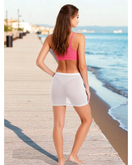 Transparent Mesh Micro Skirt QOS Queen Of Spades Sheer See