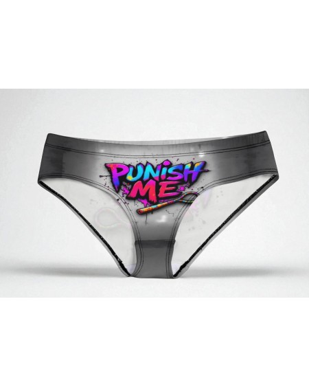 Punish?Me Panties  Grey High?Waist Hotwife Lingerie With