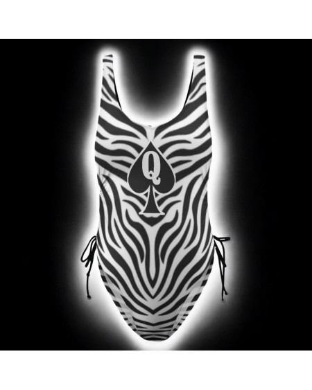 Zebra QUEEN OF SPADES Swimsuit - Hotwife Bikini, Slutty