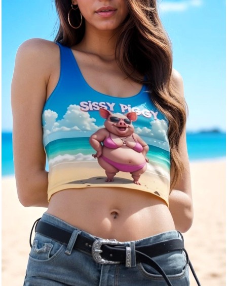 Sissy Piggy, Crop Top - Available In Plus Sizes - Wide