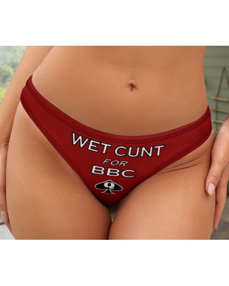 WET CUNT For BBC Thong, 5 colors, slut clothing, hotwife