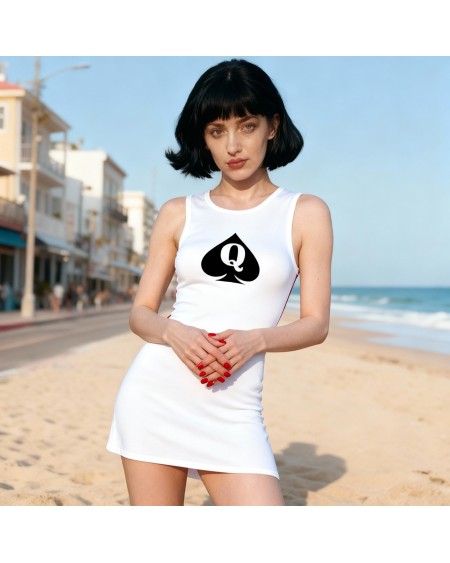 Queen of Spades Sheer Mesh Bodycon Dress – Hotwife QOS Mini Dress