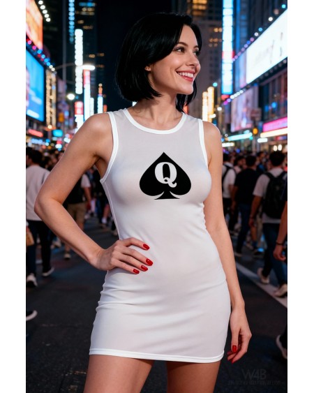 Queen of Spades Sheer Mesh Bodycon Dress – Hotwife QOS Mini Dress