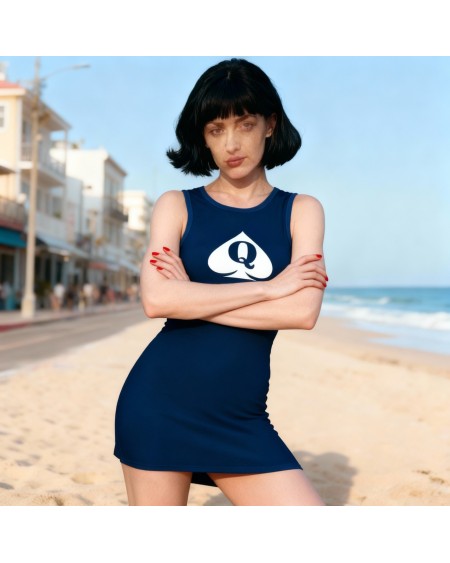 Queen of Spades Sheer Mesh Bodycon Dress – Hotwife QOS Mini Dress