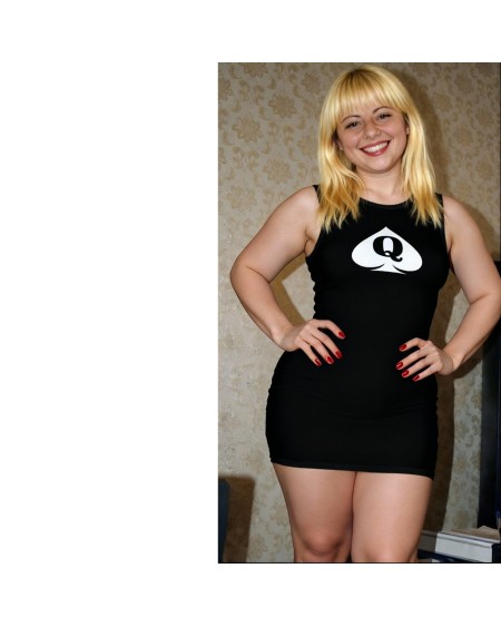 Queen of Spades Sheer Mesh Bodycon Dress – Hotwife QOS Mini Dress