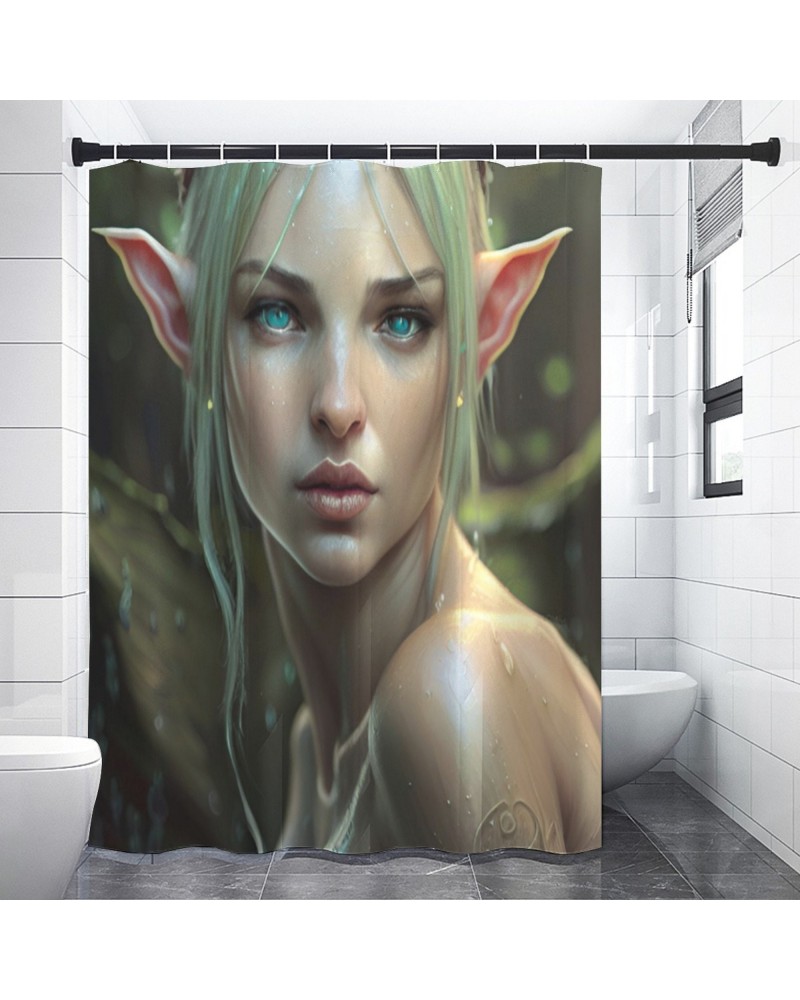 FEMALE ELF Art Shower Curtains 4 sizes, Fantasy, naked elf,