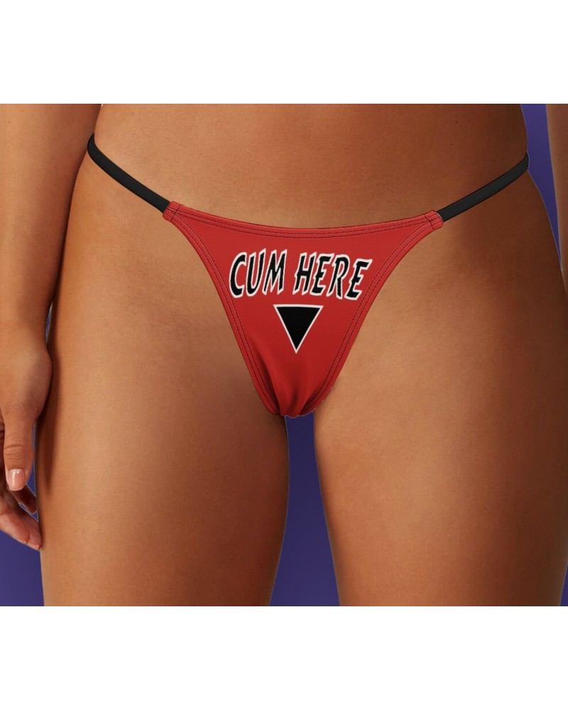 CUM HERE Thong, Slut clothing, cuckolding, hotwife panties,