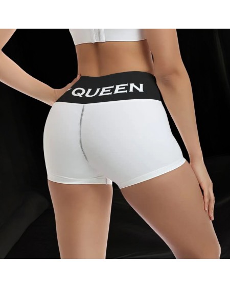 Queen of Spades Booty Shorts for Hotwife | QOS Crown Spade Shorts | BBC Fetish Activewear | Sexy Gym Shorts for Cuckold Lifestyl