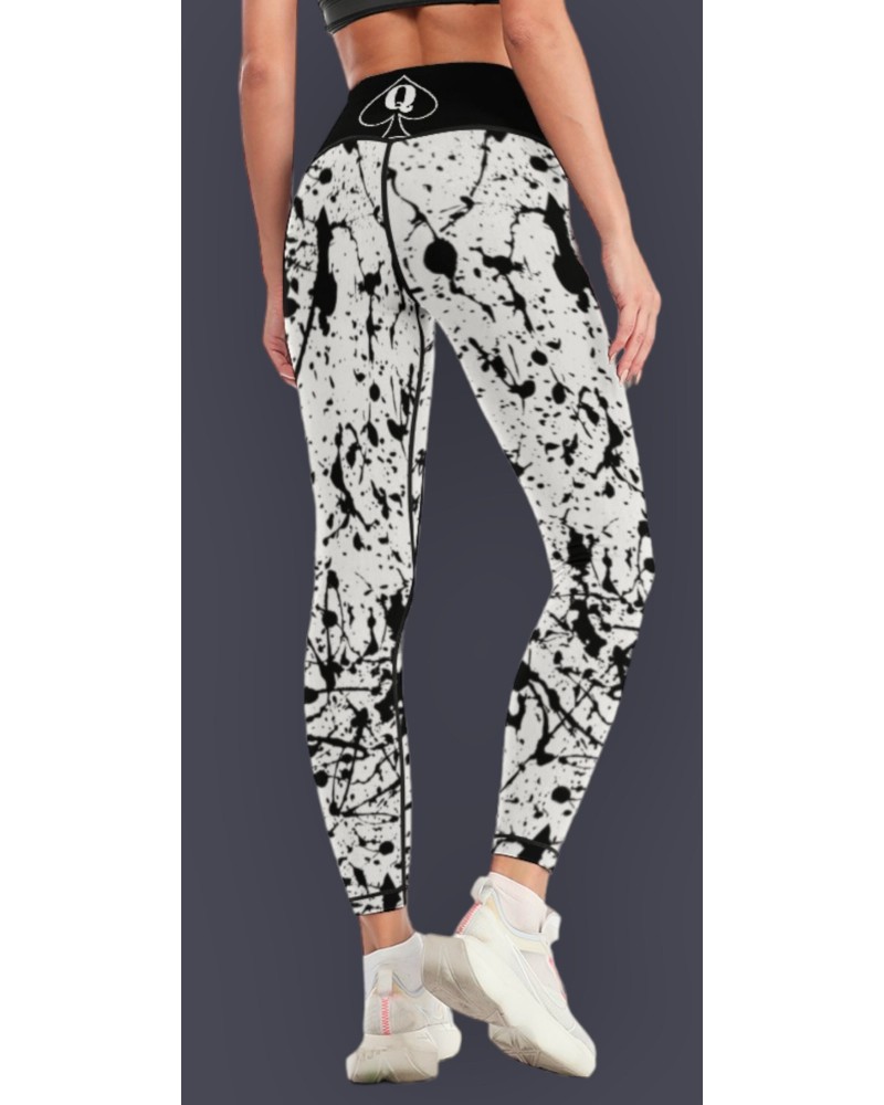 QUEEN OF SPADES Ink Stain legging, queen of spades, queen of