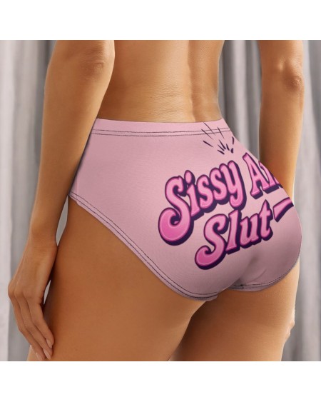 Pink Sissy Anal Slut High-Waist Panties – Feminization Underwear for Sissy, Femboy & Crossdresser Roleplay