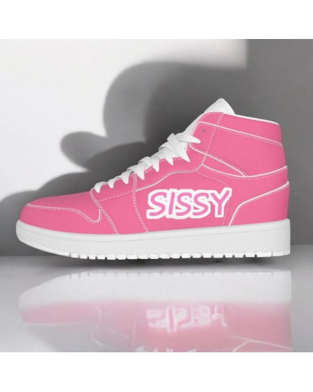 Pink Sissy High-Top Sneakers – Feminization Training Shoes for Roleplay & Fetish Fashion  Ce titre :
