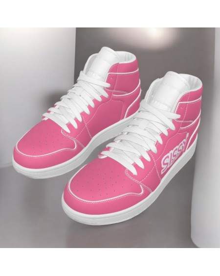 Pink Sissy High-Top Sneakers – Feminization Training Shoes for Roleplay & Fetish Fashion  Ce titre :