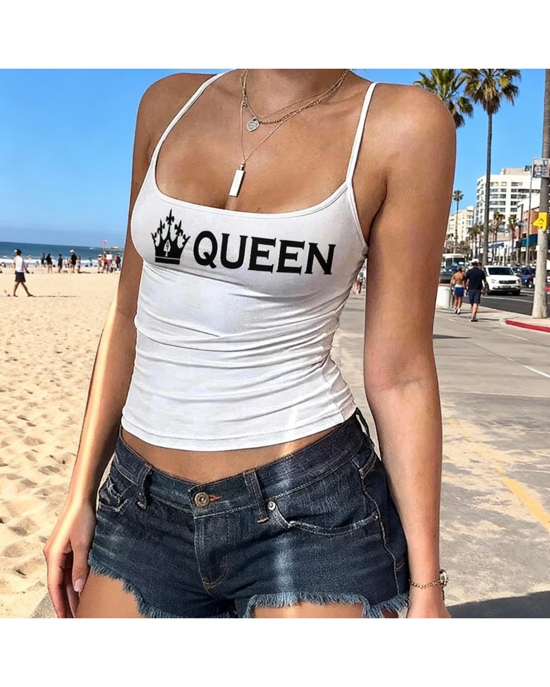 Queen of Spades Camisole Top QOS – Fetish Queen Spaghetti Strap Tank Top for Hotwife Lifestyle