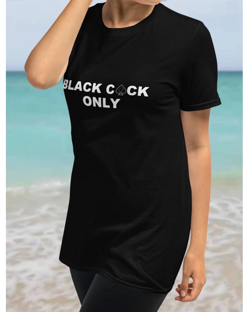 T - Shirt BLACK COCK ONLY, queen of spades tshirt, custom