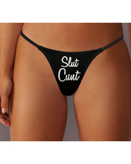 SLUT CUNT Thong, Slut clothing, cuckolding, hotwife panties,
