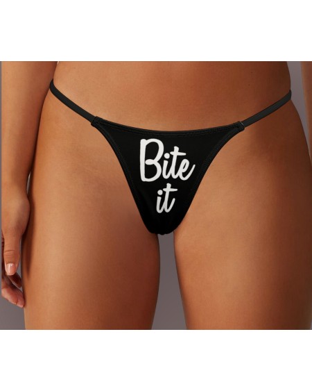 BITE IT Thong, Slut clothing, cuckolding, hotwife panties,