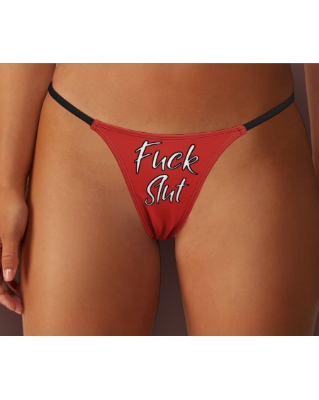 FUCK SLUT Thong, Slut clothing, cuckolding, hotwife panties,