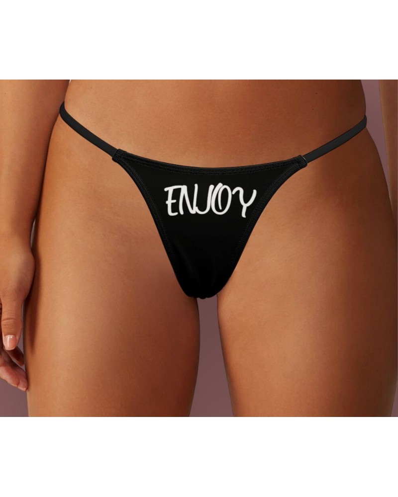 ENJOY Thong, slut clothing, cuckolding, hotwife panties,