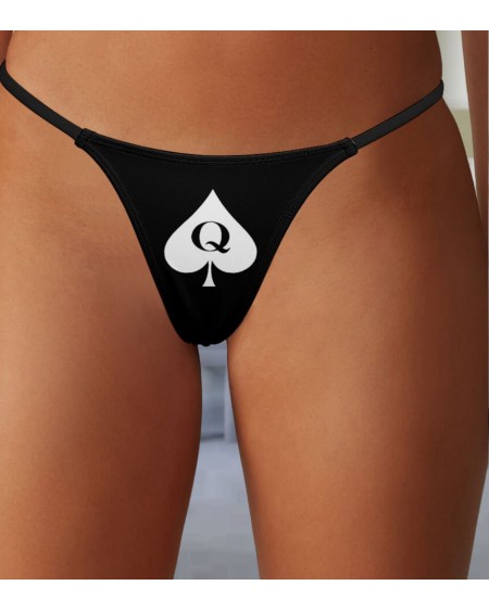 QUEEN OF SPADES Thong, Slut clothing, cuckolding, hotwife