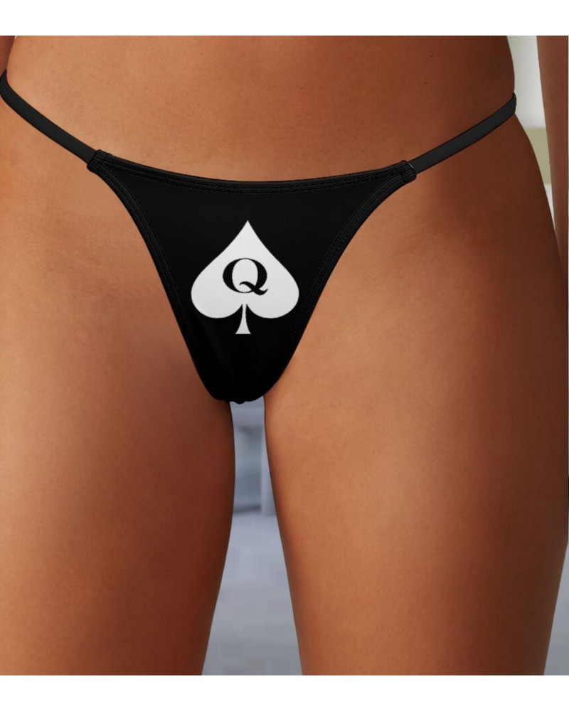 QUEEN OF SPADES Thong, Slut clothing, cuckolding, hotwife