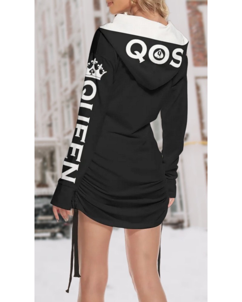 QUEEN OF SPADES One - Shoulder Dress With Waist Shirring,