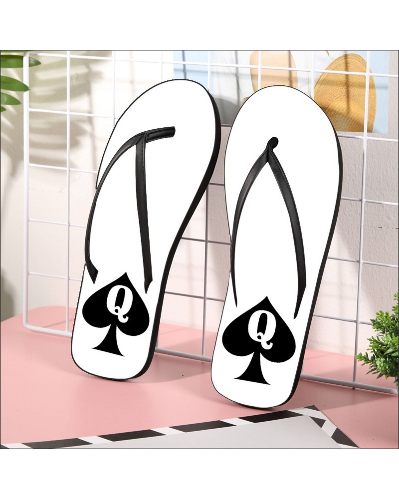 QUEEN Of SPADES Flip Flops, queen off spades tong, qos,