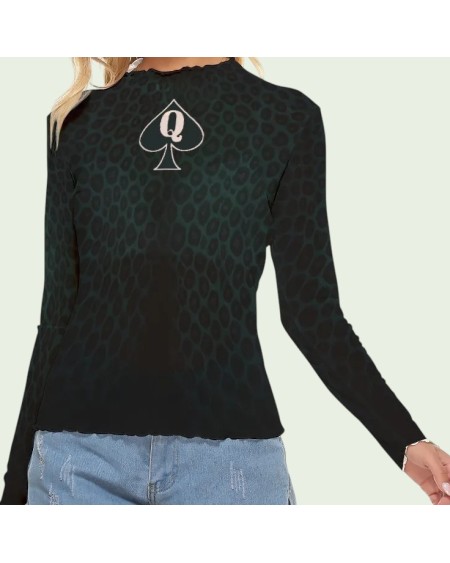 Queen of Spades Transparent Mesh Top – QOS Hotwife Lifestyle Shirt