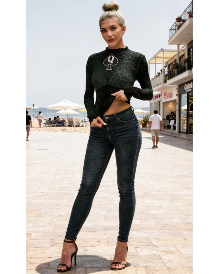 Queen of Spades Transparent Mesh Top – QOS Hotwife Lifestyle Shirt