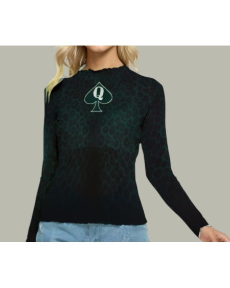 Queen of Spades Transparent Mesh Top – QOS Hotwife Lifestyle Shirt