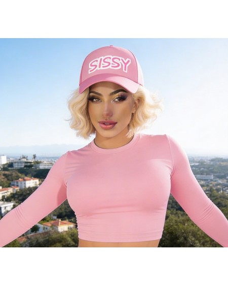 Sissy Pink Cap Crossdresser Fetish Hat Feminization Lifestyle