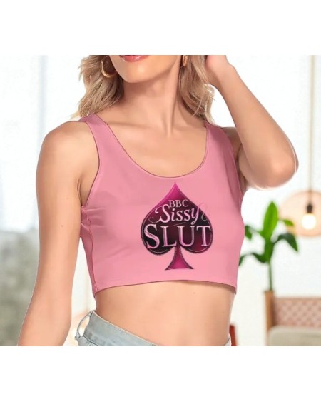 BBC Sissy Slut Crop Top Pink – Fetish Clubwear Top