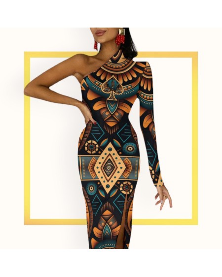 QUEEN OF SPADES Dress Half Sleeve Slit, cocktail dress,