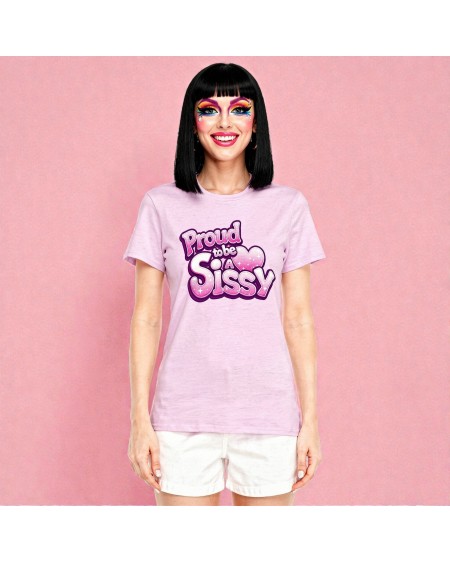 Sissy Pink T-Shirt Fetish Crossdresser Clothing Up To 9XL