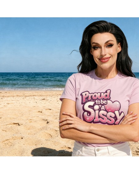 Sissy Pink T-Shirt Fetish Crossdresser Clothing Up To 9XL