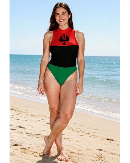 Queen of Spades Swimsuit QOS High Cut Fetish One Piece