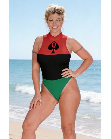 Queen of Spades Swimsuit QOS High Cut Fetish One Piece