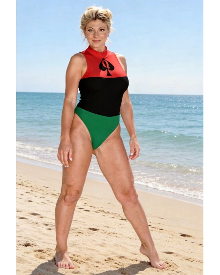 Queen of Spades Swimsuit QOS High Cut Fetish One Piece