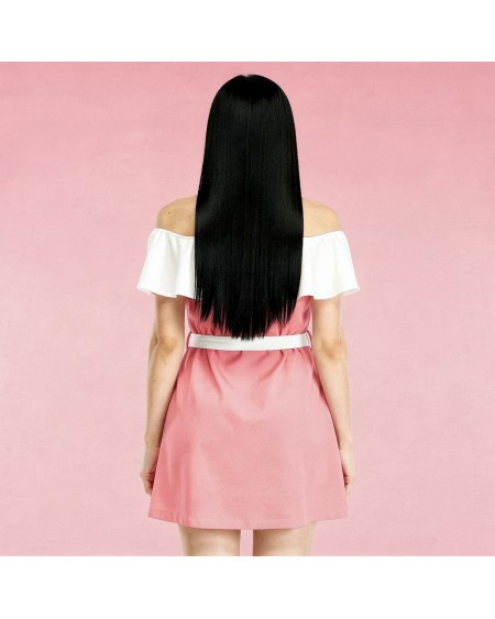 Pink Sissy Maid Dress Off Shoulder Chiffon Outfit