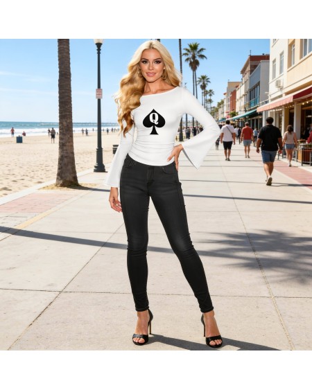 Queen of Spades Top QOS Fetish Long Sleeve XS-5XL