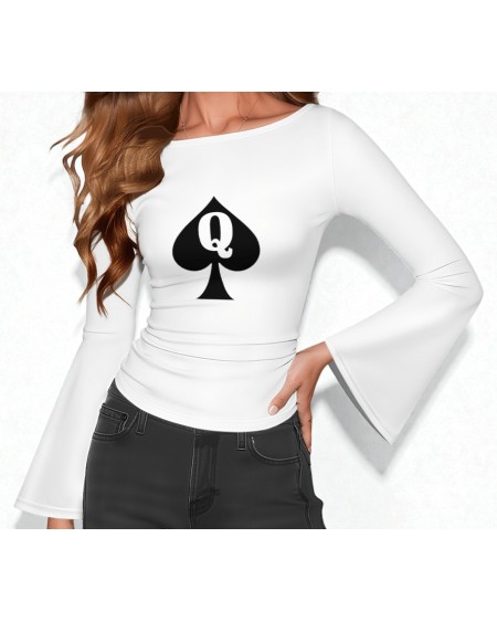 Queen of Spades Top QOS Fetish Long Sleeve XS-5XL