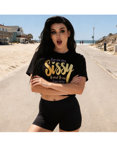 Sissy Crop Top Fetish Pride Shirt Feminization Clothing